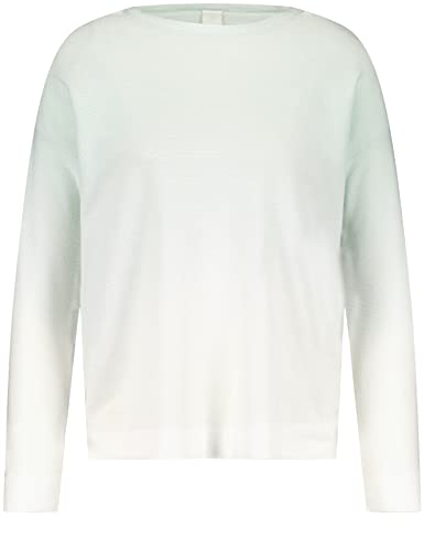 GERRY WEBER Edition Damen 670535-44710 Pullover, Ecru/Weiss/Grün Gemustert, 40 von Gerry Weber