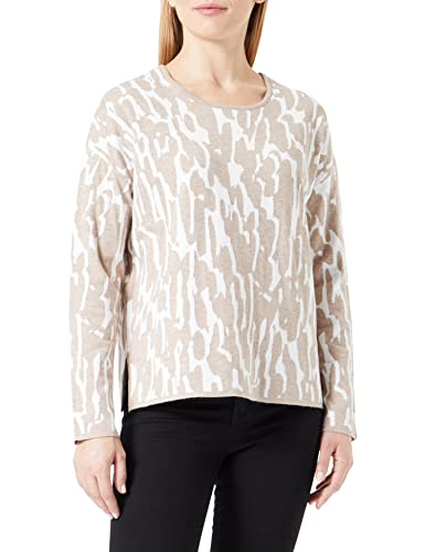 GERRY WEBER Edition Damen 770522-44713 Pullover, Ecru/Weiss Gemustert, 34 von Gerry Weber