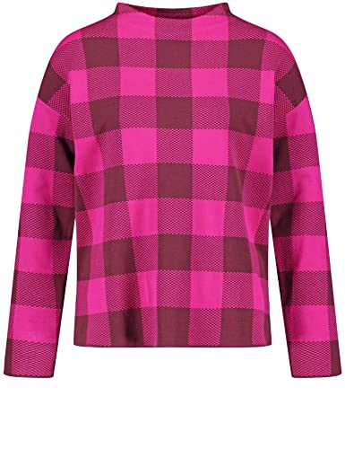 GERRY WEBER Edition Damen 770547-44713 Pullover, Rot/Orange/Lila/Pink Karo, 38 von Gerry Weber