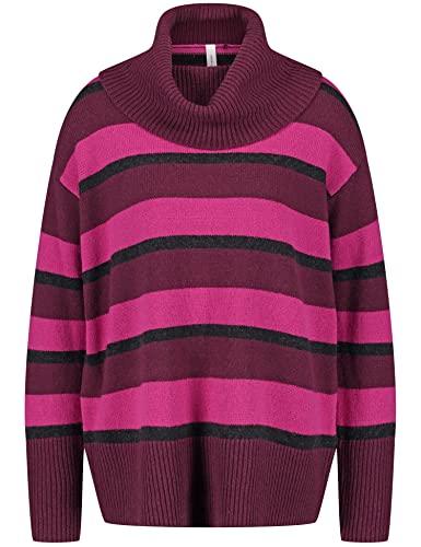 GERRY WEBER Edition Damen 770550-44715 Pullover, Lila/Pink/Rot/Orange Streifen, 38 von Gerry Weber