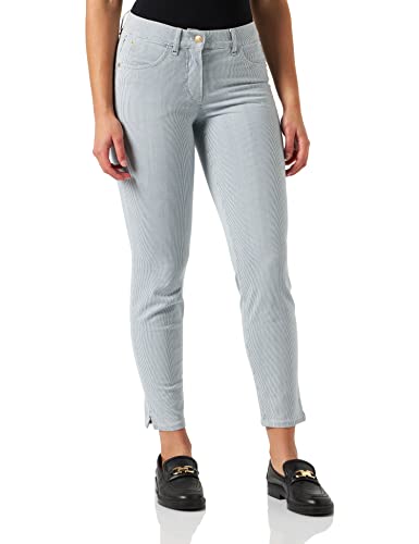 GERRY WEBER Edition Damen 822033-66872 Jeans, Blau/Ecru/Weiss Streifen, 34R von Gerry Weber