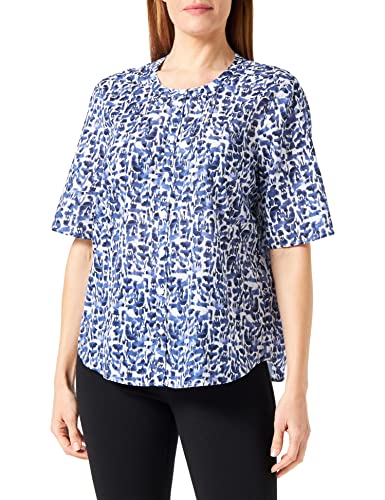 GERRY WEBER Edition Damen 860063-66441 Bluse, Blau/Ecru/Weiss Druck, 40 von Gerry Weber