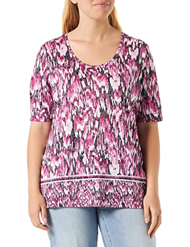 Gerry Weber Damen Gemustertes Halbarmshirt halber Arm Gemustert Lila/Pink/Schwarz Druck 36 von Gerry Weber