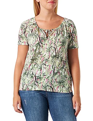 GERRY WEBER Edition Damen 870070-44042 T-Shirt, Grün/Lila/Pink Druck, 38 von Gerry Weber