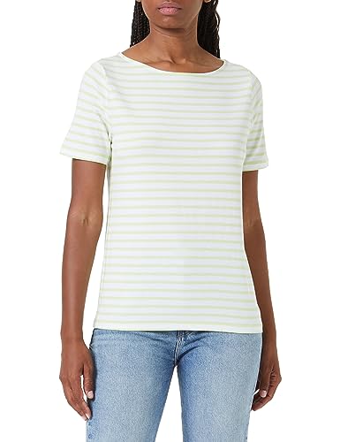 GERRY WEBER Edition Damen 870122-44009 T-Shirt, Grün/Ecru/Weiss Ringel, 42 von Gerry Weber