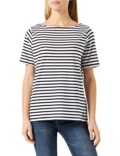 GERRY WEBER Edition Damen 870122-44009 T-Shirt, Schwarz/Ecru/Weiss Ringel, 40 von Gerry Weber