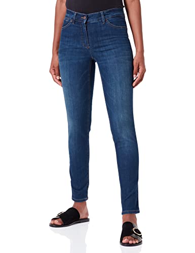 GERRY WEBER Edition Damen 92390-67950 Jeans, Dark Blue Denim mit use, 34 von Gerry Weber