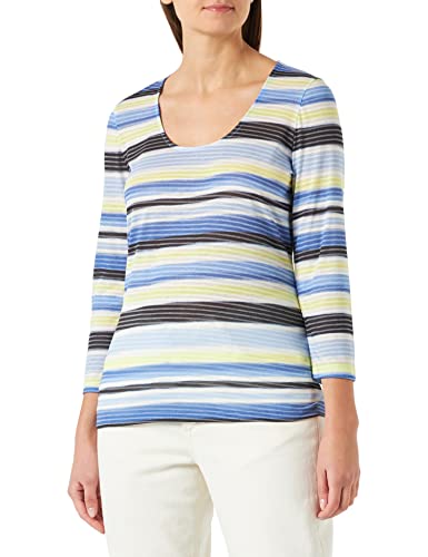 GERRY WEBER Edition Damen 977012-44012 T-Shirt, Blau Ringel, 40 von Gerry Weber