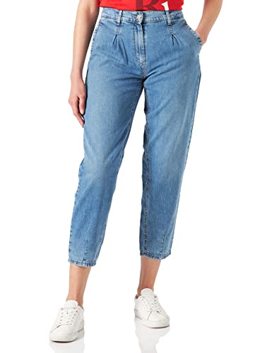 GERRY WEBER Edition Damen Barrel Leg Jeans, Blue Denim mit use, 38 von Gerry Weber