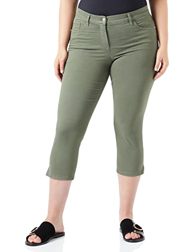 Gerry Weber Damen 3/4 Jeans BEST4ME mit Saumschlitzen unifarben 3/4 Länge Olive 42 von Gerry Weber