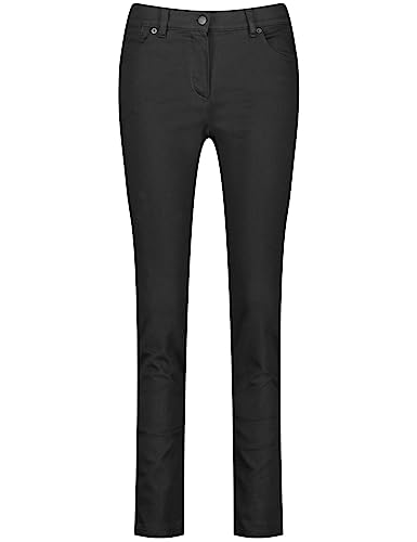 Gerry Weber Damen 5-Pocket Best4me Skinny Kurzgröße unifarben, Washed-Out-Effekt Kurzgröße, 7/8 Länge Black Black Denim 38S von Gerry Weber