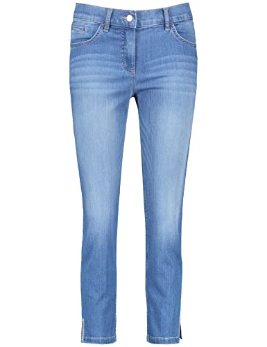 Gerry Weber Damen 5 Pocket Jeans BEST4ME Cropped mit Saumschlitzen unifarben, Washed-Out-Effekt leicht verkürztes Bein Blue Denim mit Use 36 Gerry Weber Damen 5 Pocket Jeans BEST4ME Cropped mit Saumschlitzen unifarben, Washed-Out-Effekt leicht verkürztes Bein Blue Denim mit Use 36 von Gerry Weber