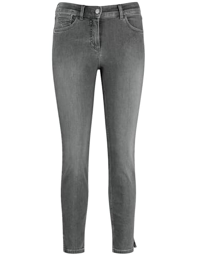 Gerry Weber Damen 5-Pocket Jeans SOL꞉INE BEST4ME Cropped unifarben 7/8 Länge Grey Denim mit use 42 von Gerry Weber