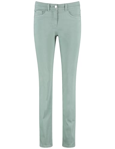 Gerry Weber Damen 5-Pocket Jeans SOL꞉INE BEST4ME Slim Fit unifarben reguläre Länge Hazy Mint 48 von Gerry Weber