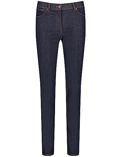 Gerry Weber Damen 5-Pocket Best4me Skinny Kurzgröße unifarben, Washed-Out-Effekt Kurzgröße, 7/8 Länge Dark Denim 38S von Gerry Weber