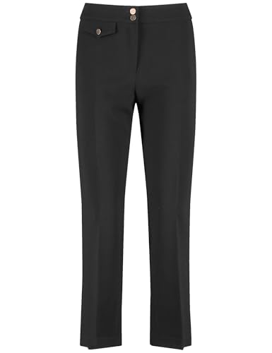 Gerry Weber Damen 7/8 Hose MAR꞉Lie Flared FIT unifarben, Melange 7/8 Länge, leicht verkürztes Bein Schwarz 46 von Gerry Weber