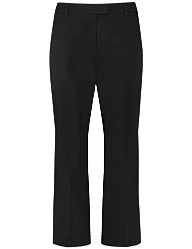 Gerry Weber Damen 7/8 Hose mit Bügelfalten unifarben 7/8 Länge Schwarz 34 von Gerry Weber