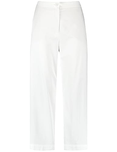 Gerry Weber Damen 7/8 Hose mit Dehnbund unifarben 7/8 Länge weiß/weiß 46 von Gerry Weber