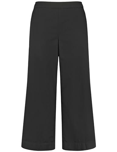 Gerry Weber Damen 7/8 Hose mit rückseitigem Dehnbund unifarben 7/8 Länge, leicht verkürztes Bein Schwarz 36 von Gerry Weber