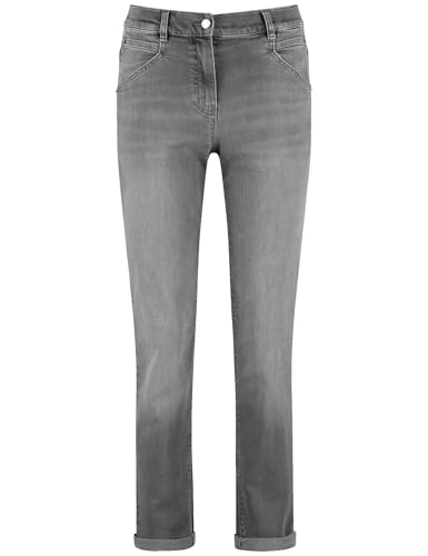Gerry Weber Damen 7/8 Jeans KIA꞉RA Relaxed FIT unifarben, Washed-Out-Effekt 7/8 Länge Grey Denim 40 von Gerry Weber