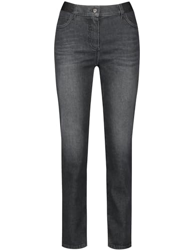 Gerry Weber Damen 7/8 Jeans Perfect4ever mit Dehnbund unifarben, Washed-Out-Effekt leicht verkürztes Bein Grey Denim mit use 40 von Gerry Weber