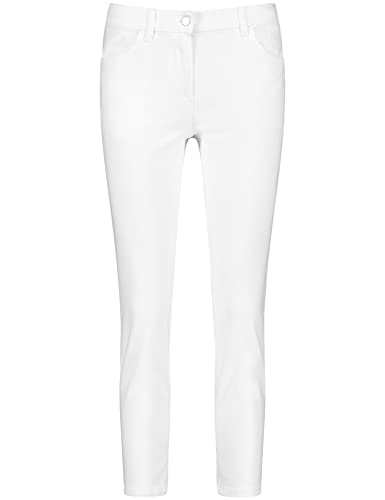 Gerry Weber Damen 7/8 Jeans Regular Fit Hose Jeans lang unifarben 7/8 Länge weiß/weiß 44 von Gerry Weber