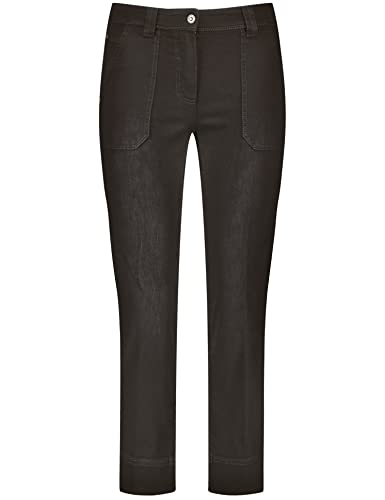 GERRY WEBER Edition Damen Straight Fit Jeans, Black Black Denim, 46 von Gerry Weber