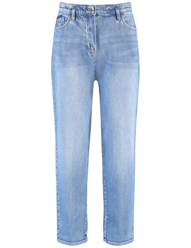 Gerry Weber Damen 7/8 Jeans mit Washed-Out-Effekt unifarben, Washed-Out-Effekt 7/8 Länge Blue Denim mit use 38 von Gerry Weber