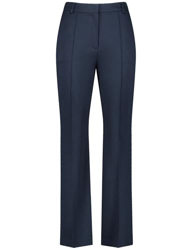 Gerry Weber Damen Ausgestellte Stoffhose mit Längsbiesen unifarben reguläre Länge Navy 48 Gerry Weber Damen Ausgestellte Stoffhose mit Längsbiesen unifarben reguläre Länge Navy 48 von Gerry Weber