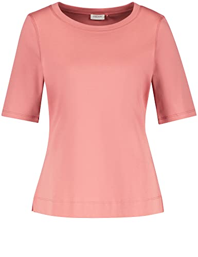 Gerry Weber Damen Basic Shirt GOTS halber Arm unifarben Pastel Rose 44 von Gerry Weber