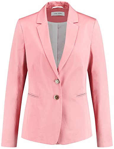 Gerry Weber Damen Blazer mit Reverskragen geknöpfte Armschlitze, Langarm unifarben Pastel Rose 42 von Gerry Weber