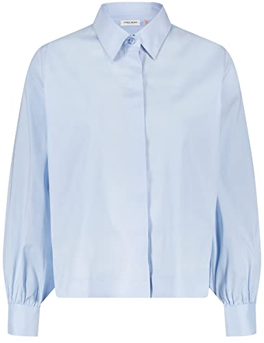 Gerry Weber Damen Bluse aus Superstretch Ballonärmel, Langarm, Manschette unifarben Light Blue 42 von Gerry Weber