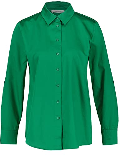 Gerry Weber Damen Bluse mit Krempelarm Krempelarm, Langarm, Manschetten unifarben Vibrant Green 40 von Gerry Weber