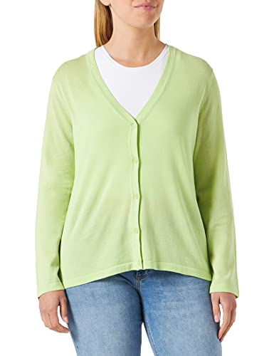 Gerry Weber Damen Cardigan aus nachhaltigem Material Langarm unifarben Light Lime 42 von Gerry Weber