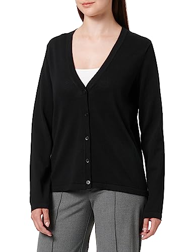 Gerry Weber Damen Cardigan aus nachhaltigem Material Langarm unifarben Schwarz 38 von Gerry Weber