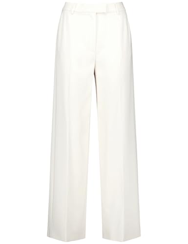 Gerry Weber Damen Elegante Hose mit weitem Bein unifarben reguläre Länge Whisper White 44 von Gerry Weber