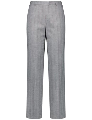 Gerry Weber Damen Elegante Stoffhose mit Nadelstreifen kariert, gestreift, unifarben reguläre Länge Grau Schwarz Fischgrat 44 Gerry Weber Damen Elegante Stoffhose mit Nadelstreifen kariert, gestreift, unifarben reguläre Länge Grau Schwarz Fischgrat 44 von Gerry Weber