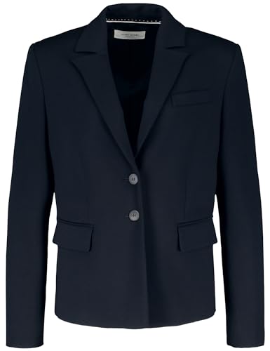 Gerry Weber Damen Eleganter Blazer mit Stretchkomfort Langarm, geknöpfte Armschlitze unifarben Navy 42 von Gerry Weber
