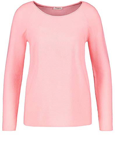 Gerry Weber Damen Fein Gerippter Pullover Langarm, Raglanarm Pullover Langarm Rundhals unifarben Candied 44 von Gerry Weber