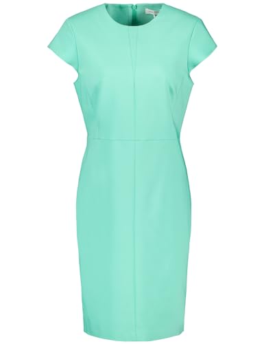 Gerry Weber Damen Figurbetontes Etuikleid mit Stretchkomfort Kurzarm unifarben kurz Dusty Jade 48 von Gerry Weber