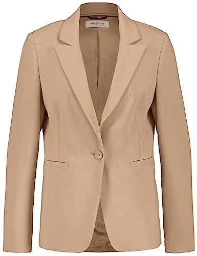 Gerry Weber Damen Fließender Blazer mit Stretchkomfort Langarm unifarben Sand 40 von Gerry Weber