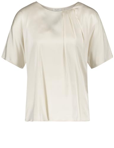 Gerry Weber Damen Fließendes Blusenshirt mit Material-Patch überschnittene Schultern, Kurzarm unifarben Whisper White 48 Gerry Weber Damen Fließendes Blusenshirt mit Material-Patch überschnittene Schultern, Kurzarm unifarben Whisper White 48 von Gerry Weber