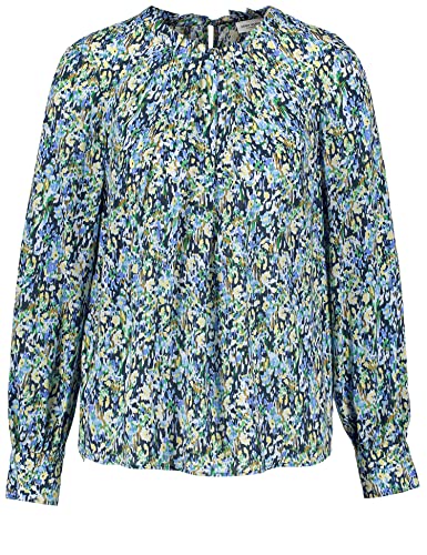 GERRY WEBER Damen 160001-31400 Bluse, Blau/Grün Druck, 40 von Gerry Weber