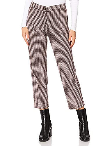 GERRY WEBER Damen Freizeit verkürzt Hose, Braun/Ecru/Weiss Gemuster, 34 von Gerry Weber