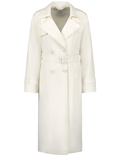 Gerry Weber Damen Gefütterter Trenchcoat Armriegel, Langarm unifarben Whisper White 44 von Gerry Weber