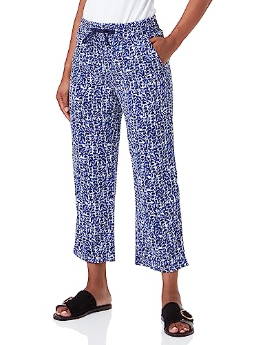 Gerry Weber Damen Gemusterte 7/8 Hose Easy Fit Gemustert 7/8 Länge Blau/Ecru/Weiss Druck 40 von Gerry Weber