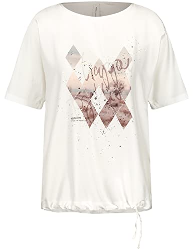 GERRY WEBER Edition Damen 770085-44002 T-Shirt, Ecru/Weiss Patch, 44 von Gerry Weber