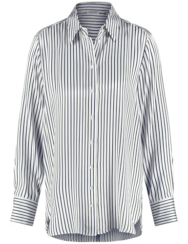 Gerry Weber Damen Hemdbluse Langarm, Manschetten gestreift Night Sky/Whis. White Stripes 44 von Gerry Weber