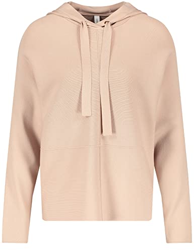 Gerry Weber Damen Hoodie aus feinem Strick Langarm unifarben Beige Melange 40 von Gerry Weber