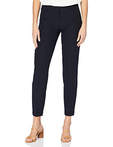 Gerry Weber Damen Hose Citystyle unifarben leicht verkürztes Bein Dark Navy 34 von Gerry Weber